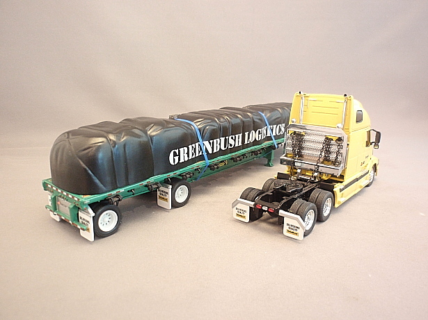 画像: TONKIN REPLICAS VOLVO VLN 670 GREENBUSH LOGISTICS WITH FLATBEDTRAILER